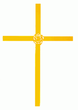 Златен кръст със златна Роза